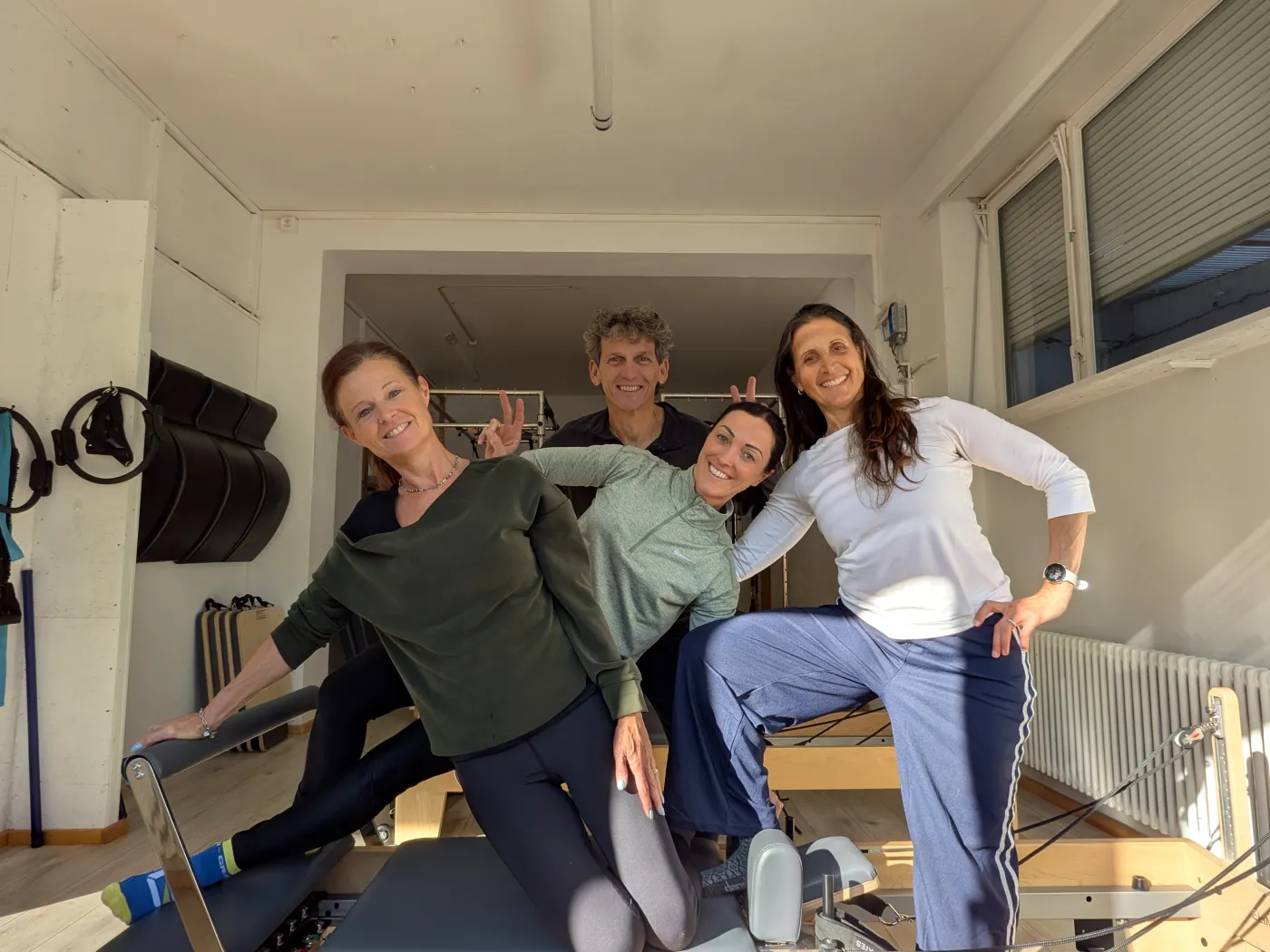 The Synergy+ team, together in the Ascona studio