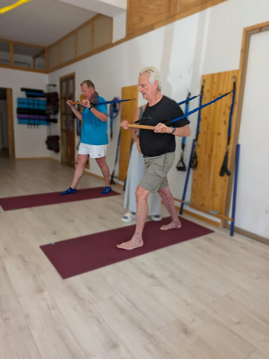 Two clients working together in a duet session