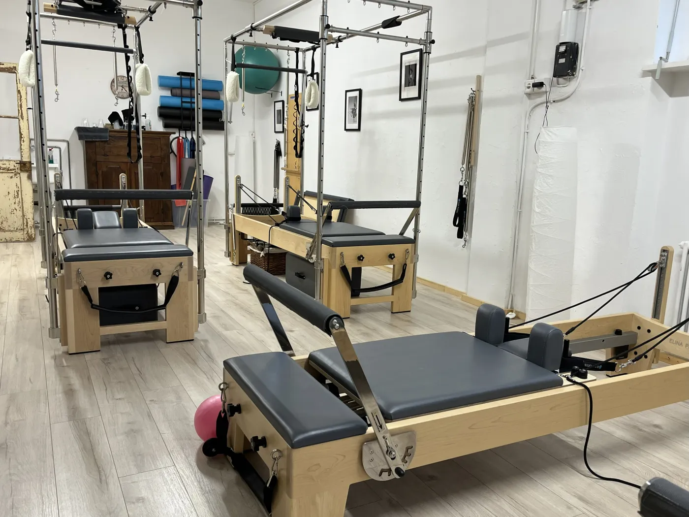 Reformer and Cadillac equipment used in sessions